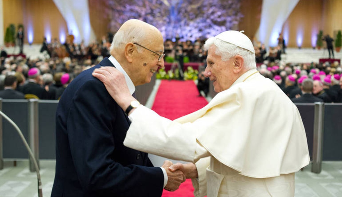 Papa Ratzinger Giorgio Napolitano 