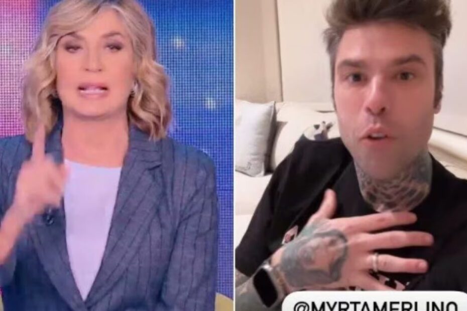 Fedez Myrta Merlino scontro