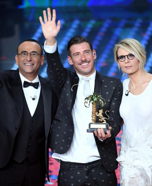 Carlo Conti e Maria De Filippi a Sanremo