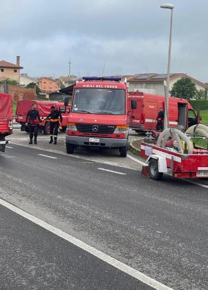 Vigili del Fuoco intervengono per gli allagamenti in Veneto