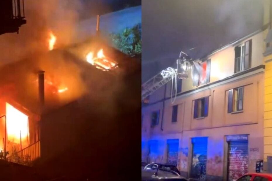 Incendio Milano zona Sarpi