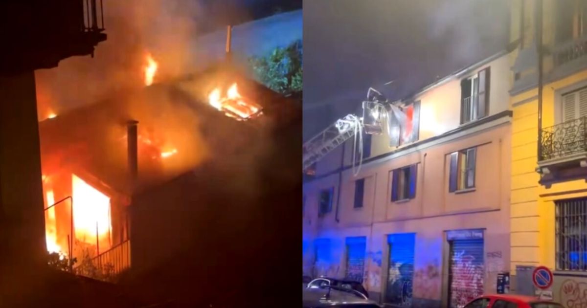 Incendio Milano zona Sarpi