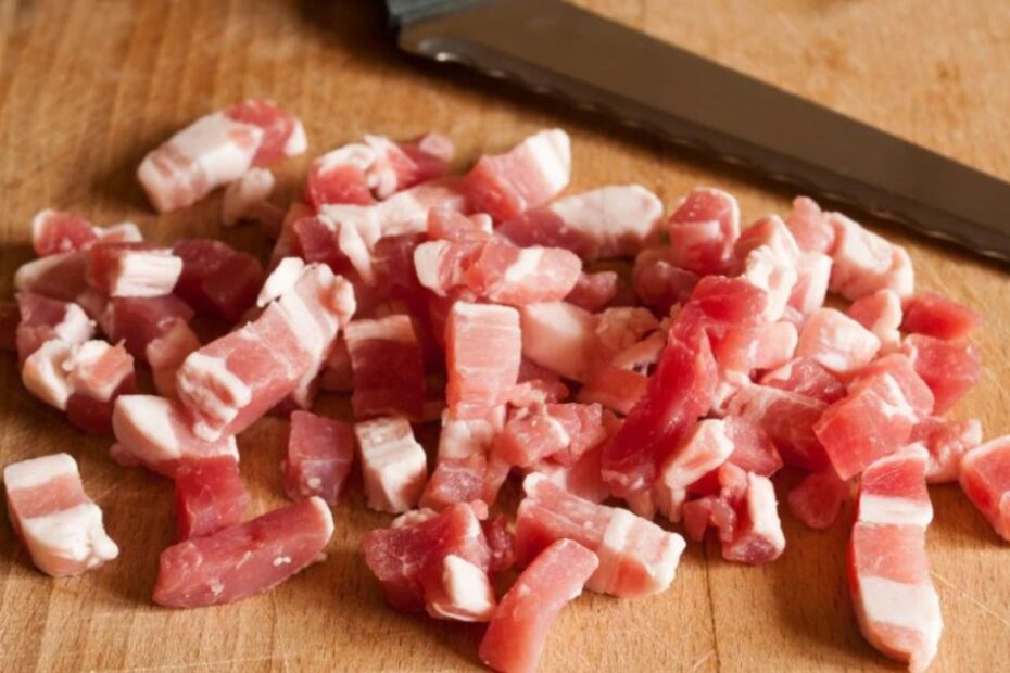 Pancetta a cubetti richiamata