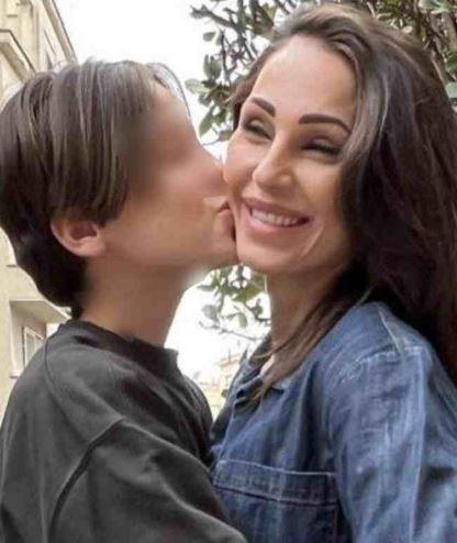 Anna Tatangelo e il figlio Andrea D'Alessio