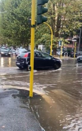 Maltempo a Roma, Tiburtina allagata