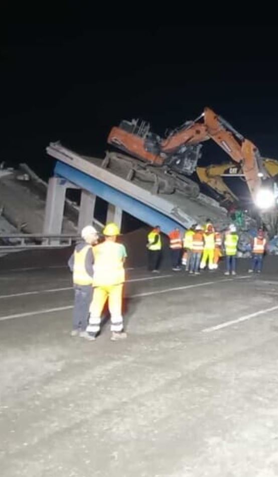 autostrada A1, crolla ponte di Torrenova