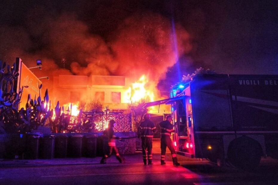 incendio ristorante leverano