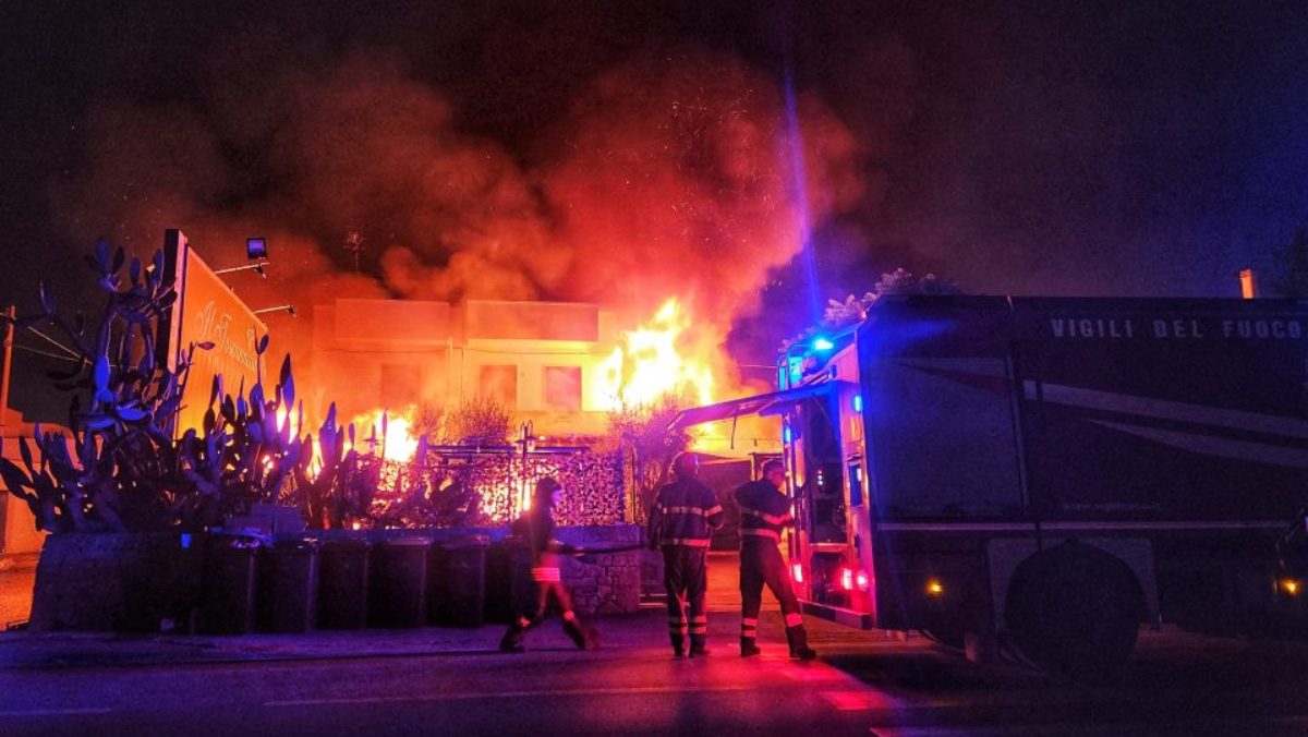 incendio ristorante leverano