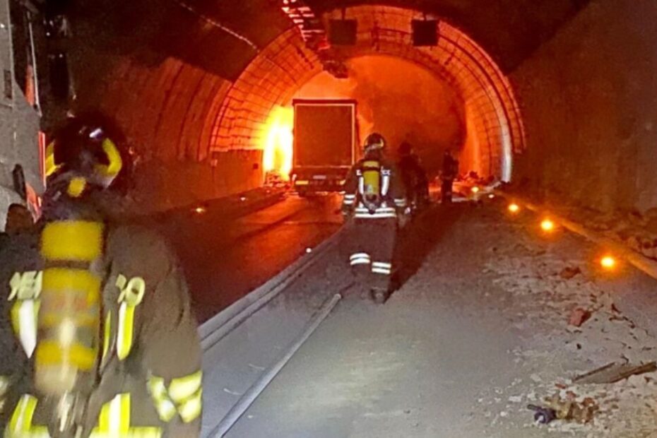 Incendio galleria autostrada Exilles