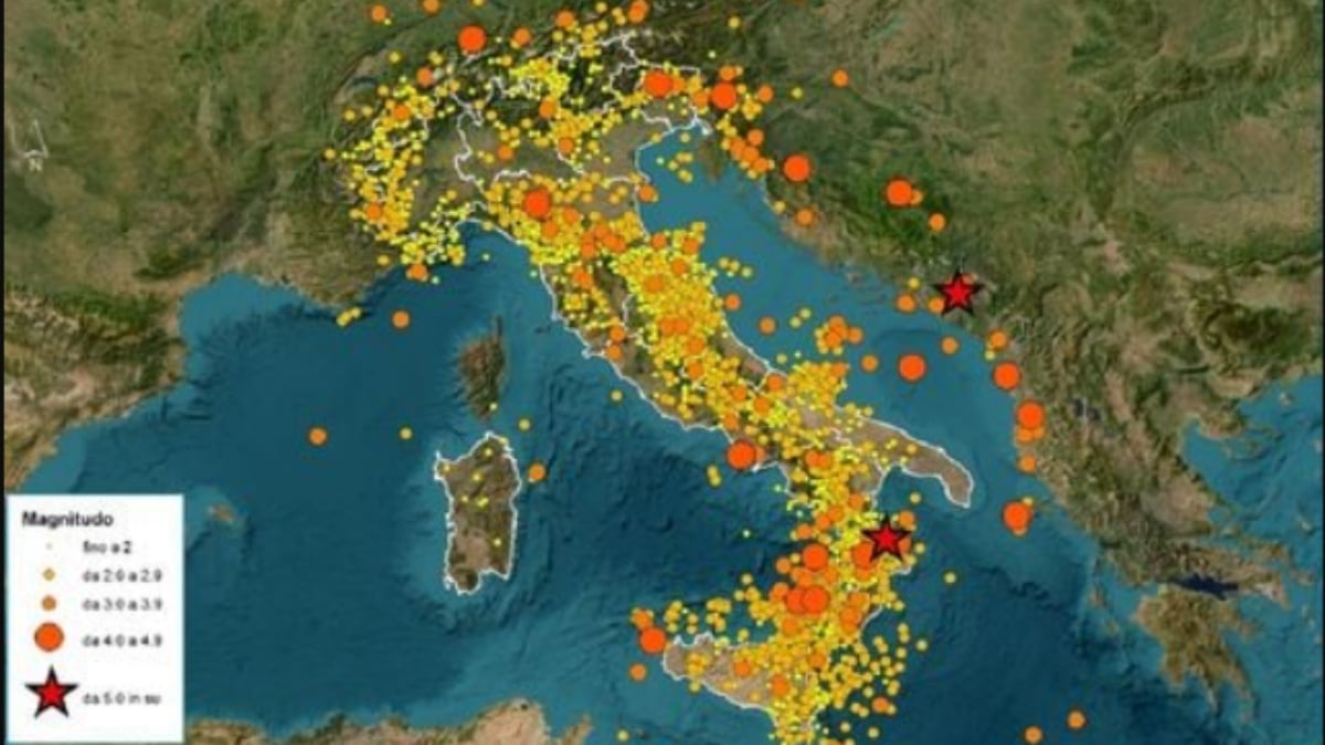 Terremoto in Italia, forte scossa nel pomeriggio