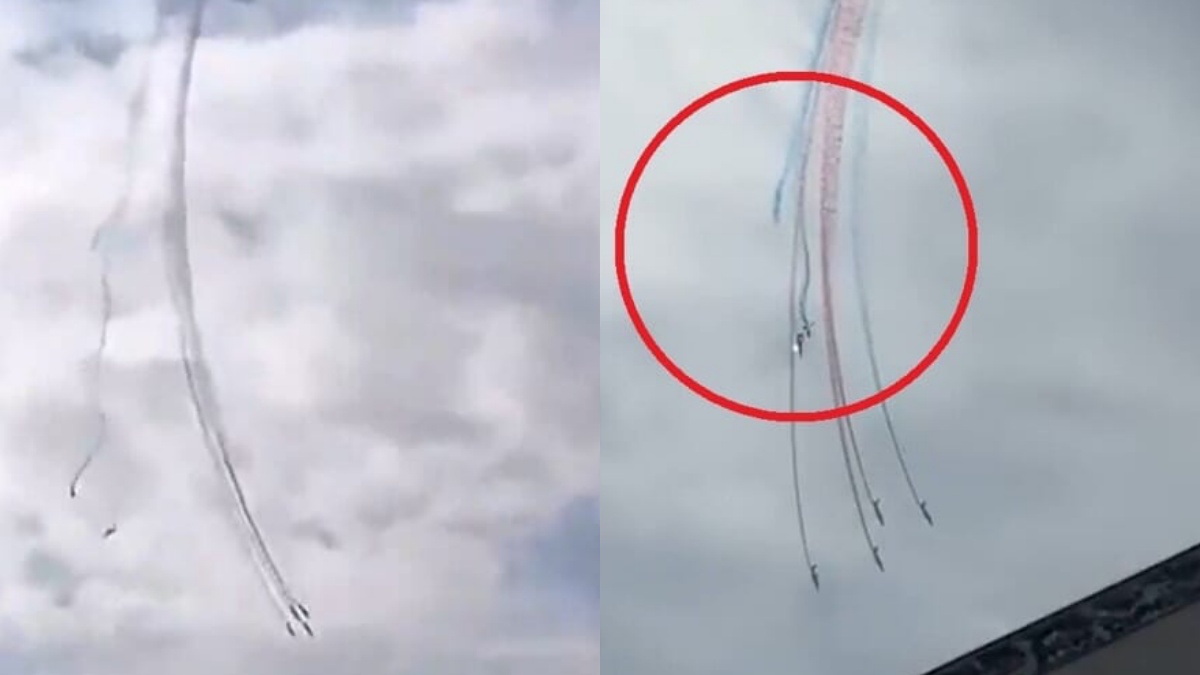 Frecce tricolori si scontrano in volo: il video choc dell’impatto