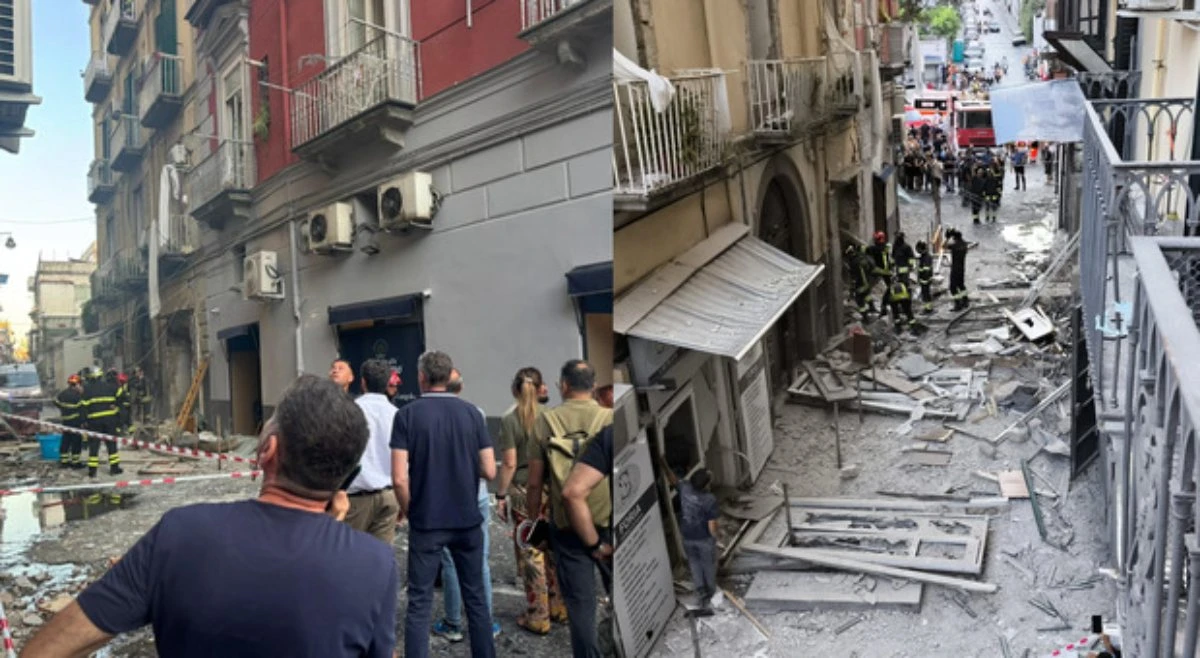Violenta esplosione a Napoli, sventrato un negozio: il bilancio è drammatico Violenta esplosione a Napoli, sventrato un negozio: il bilancio è drammatico
