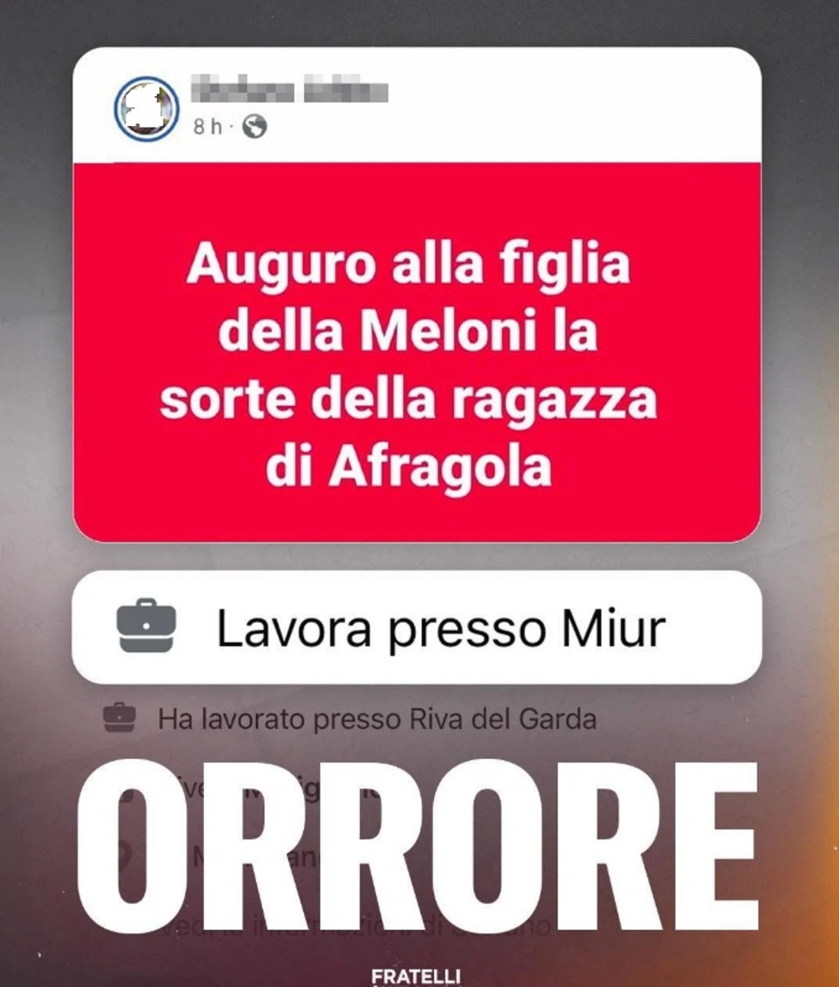 giorgia meloni insulti social