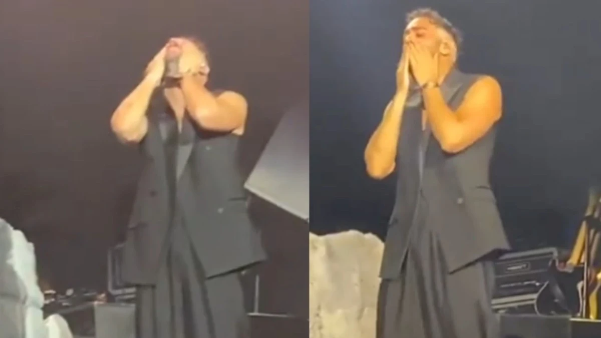 Marco Mengoni crolla in lacrime sul palco: pubblico commosso (VIDEO) Marco Mengoni crolla in lacrime sul palco: pubblico commosso (VIDEO)