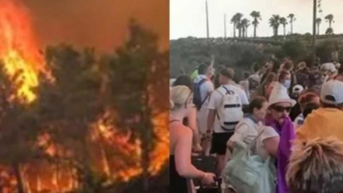Incendio devastante vicino a villaggi e campeggi, la fuga via mare: neonato in pericolo Incendio devastante vicino a villaggi e campeggi, la fuga via mare: neonato in pericolo