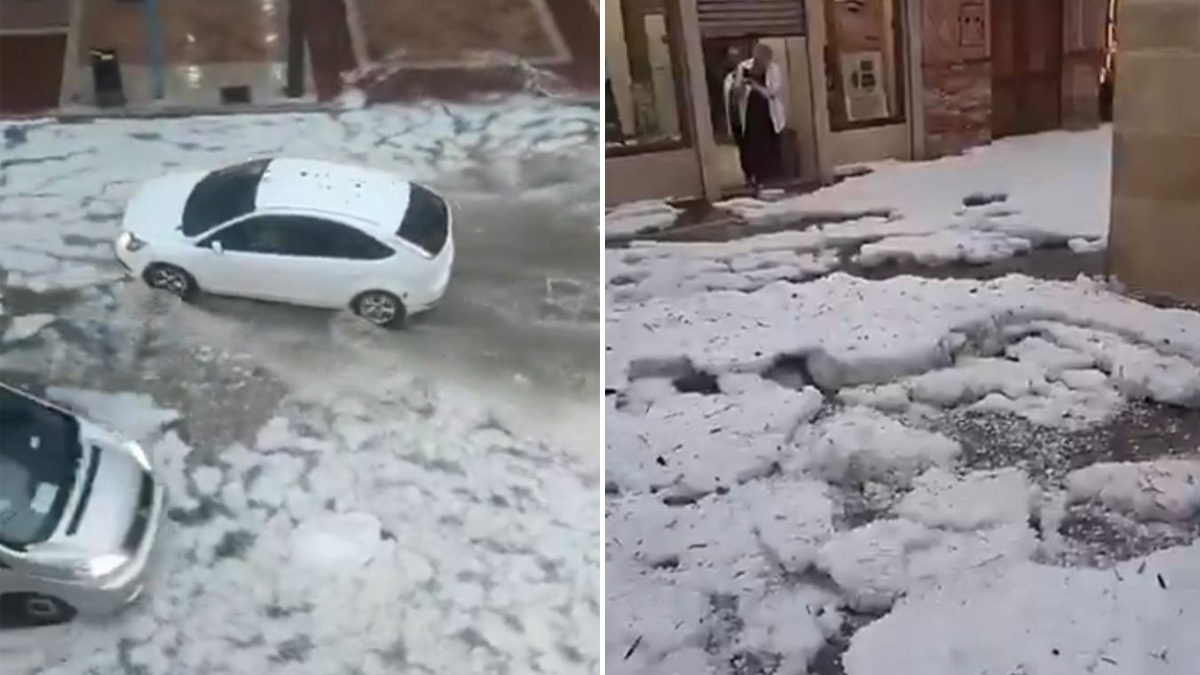 Maltempo, strade come fiumi e città imbiancate dalla grandine: immagini impressionanti (VIDEO)
