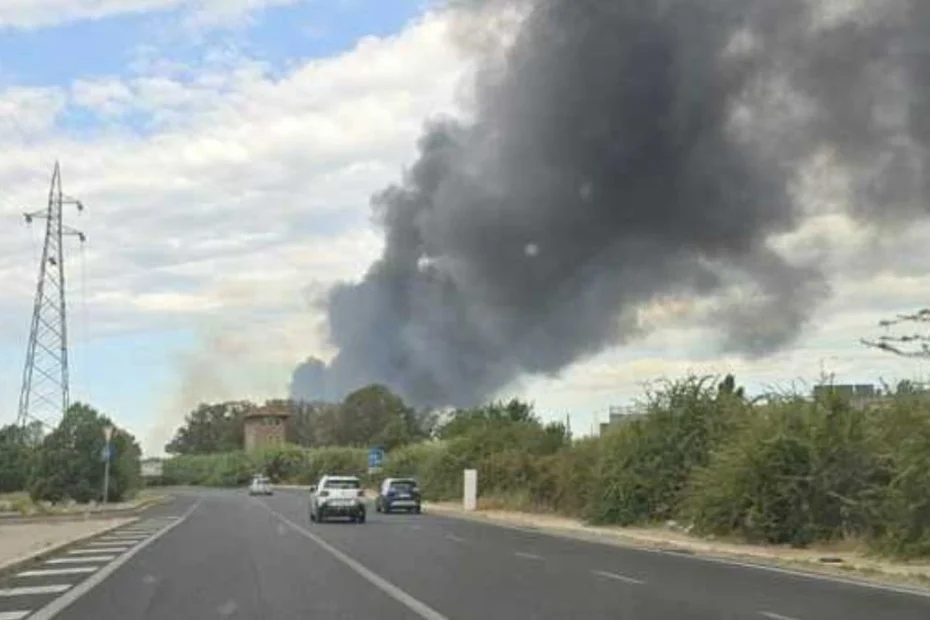 incendio aeroporto Fiumicino Liburna