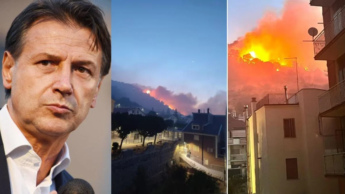 incendi dolosi devastano tutto le fiamme vicino a casa di giuseppe conte video