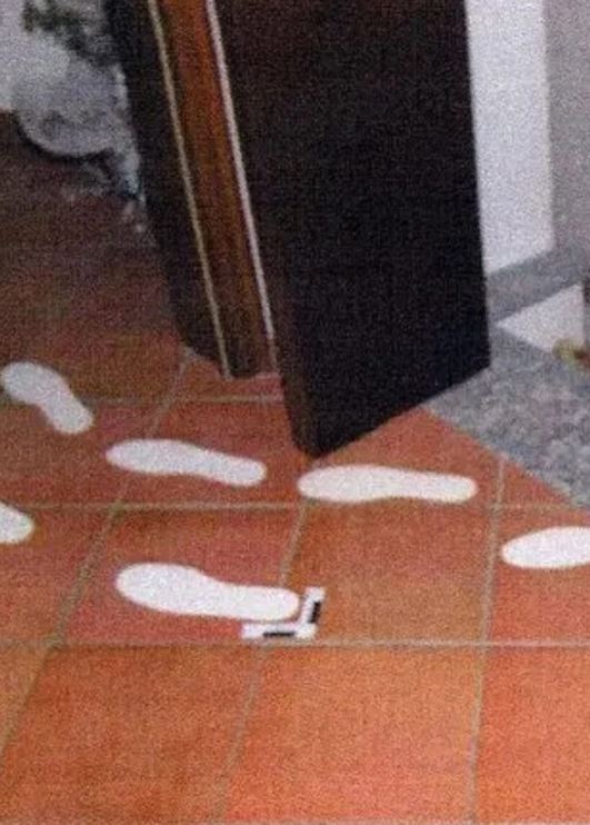 Impronte scena del crimine a Garlasco