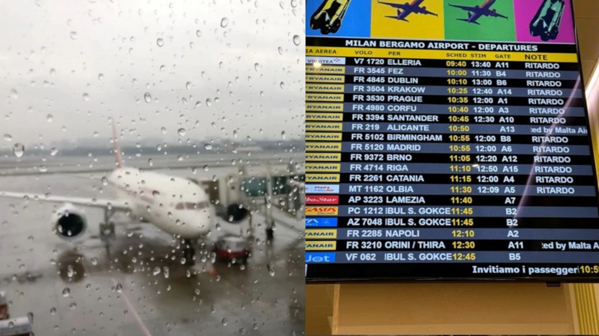 Maltempo, voli cancellati e dirottati: caos nell’aeroporto italiano Maltempo, voli cancellati e dirottati: caos nell’aeroporto italiano