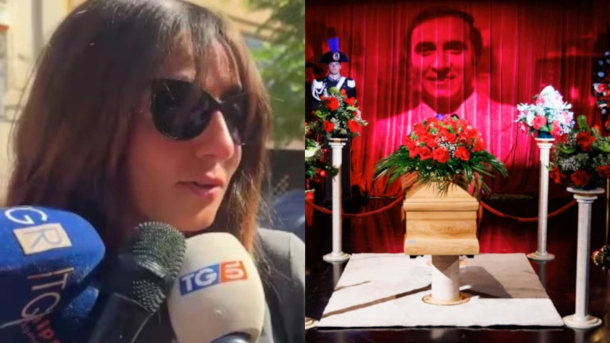 ambra angiolini alla camera ardente di pippo baudo le sue parole