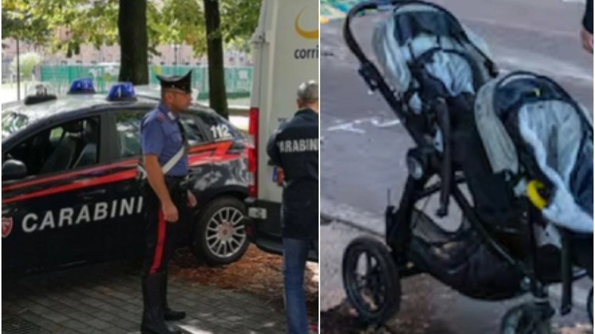 mamma lancia in strada il passeggino con la figlia mentre passa un furgone 232 dramma