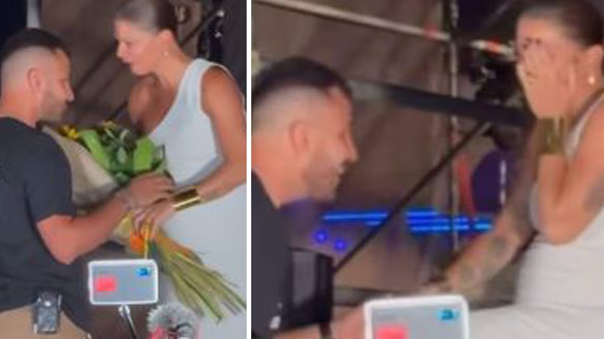 sorpresa al concerto la cantante italiana riceve la proposta di matrimonio davanti a tutti video