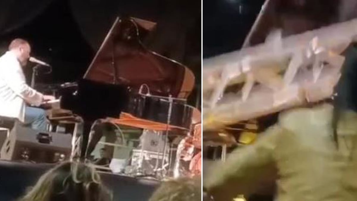Panico durante il concerto, crolla parte del palco: tragedia sfiorata (VIDEO) Panico durante il concerto, crolla parte del palco: tragedia sfiorata (VIDEO)