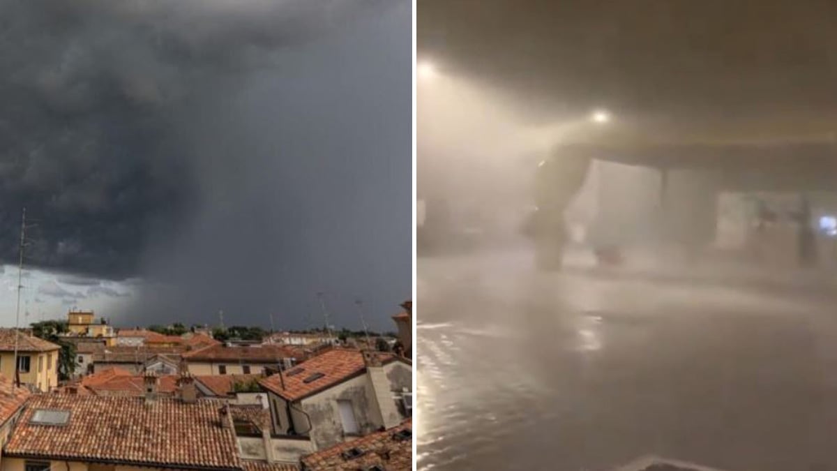 Maltempo, grandine e vento fino a 120km/h: alberi caduti e strade come fiumi Maltempo, grandine e vento fino a 120km/h: alberi caduti e strade come fiumi
