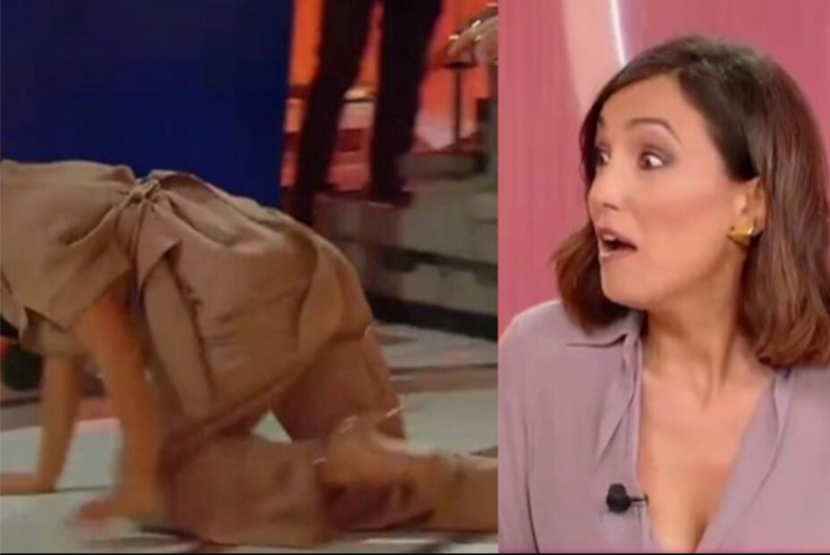 Imbarazzo in diretta da Caterina Balivo, la gaffe e l’ospite crolla in ginocchio