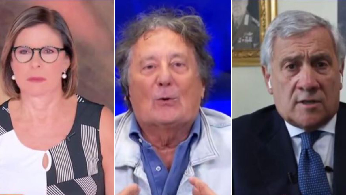 Tajani furia contro Enzo Iacchetti da Bianca Berlinguer: cos’è successo