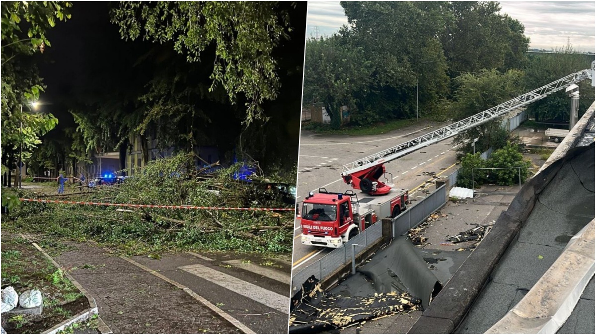 maltempo italia alberi divelti e vetri scoppiati per la furia del vento video