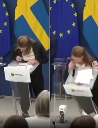 "Malore improvviso". Paura durante la conferenza stampa: la ministra si accascia e crolla davanti a tutti