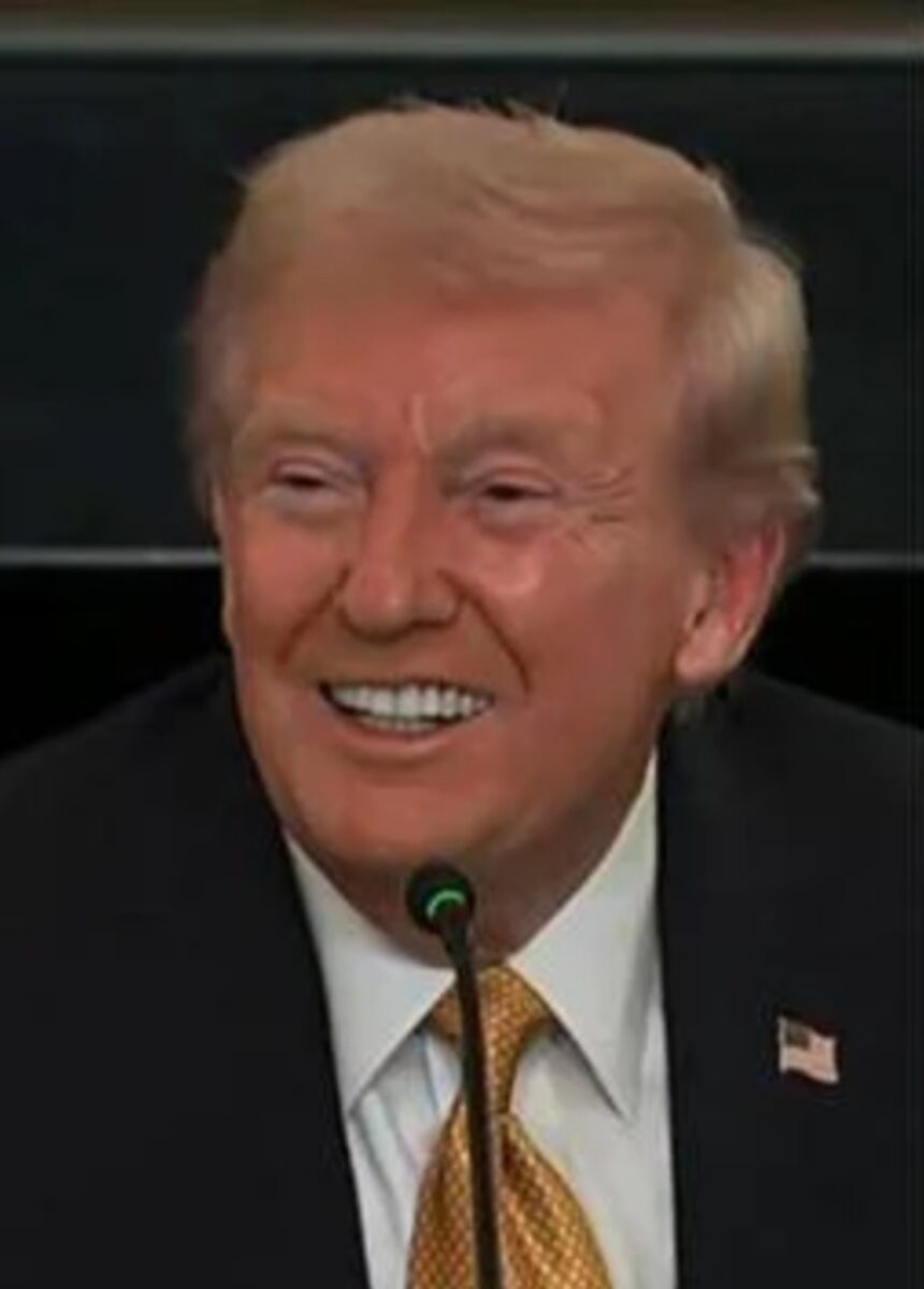 Giornalista in difficoltà durante la conferenza di Trump