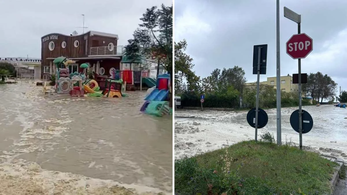 Bora furiosa a 100 km/h e violenta mareggiata: la cittadina italiana va sott’acqua