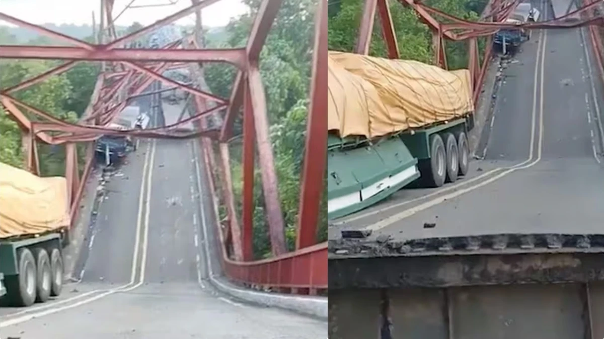 boato improvviso crolla il ponte le immagini terrificanti video