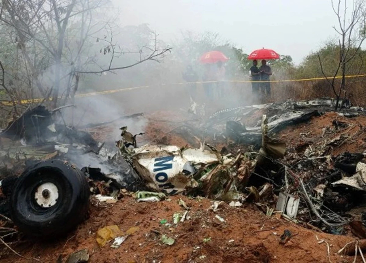 Zona dell'incidente aereo sulla costa sud del Kenya