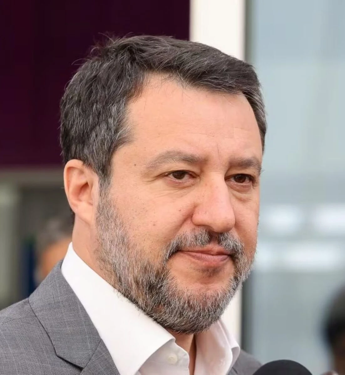 Matteo Salvini durante un incontro istituzionale