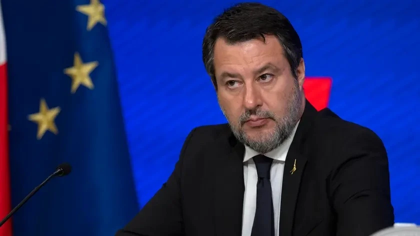 Il ministro delle Infrastrutture Matteo Salvini durante un intervento pubblico