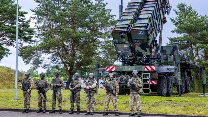Immagine di sistemi di difesa aerea in azione nella regione di Voronezh