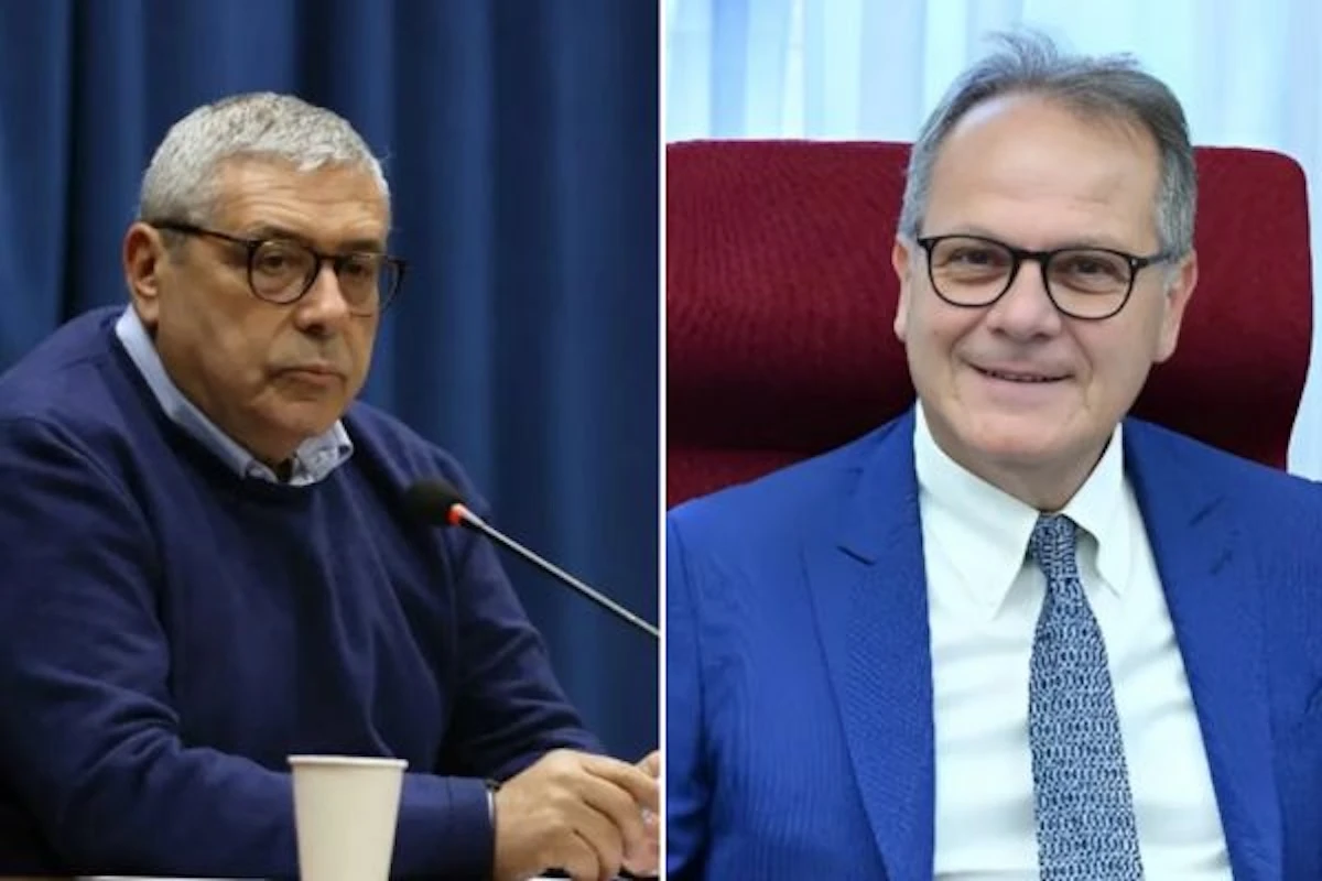 Salvatore Cuffaro durante una conferenza stampa