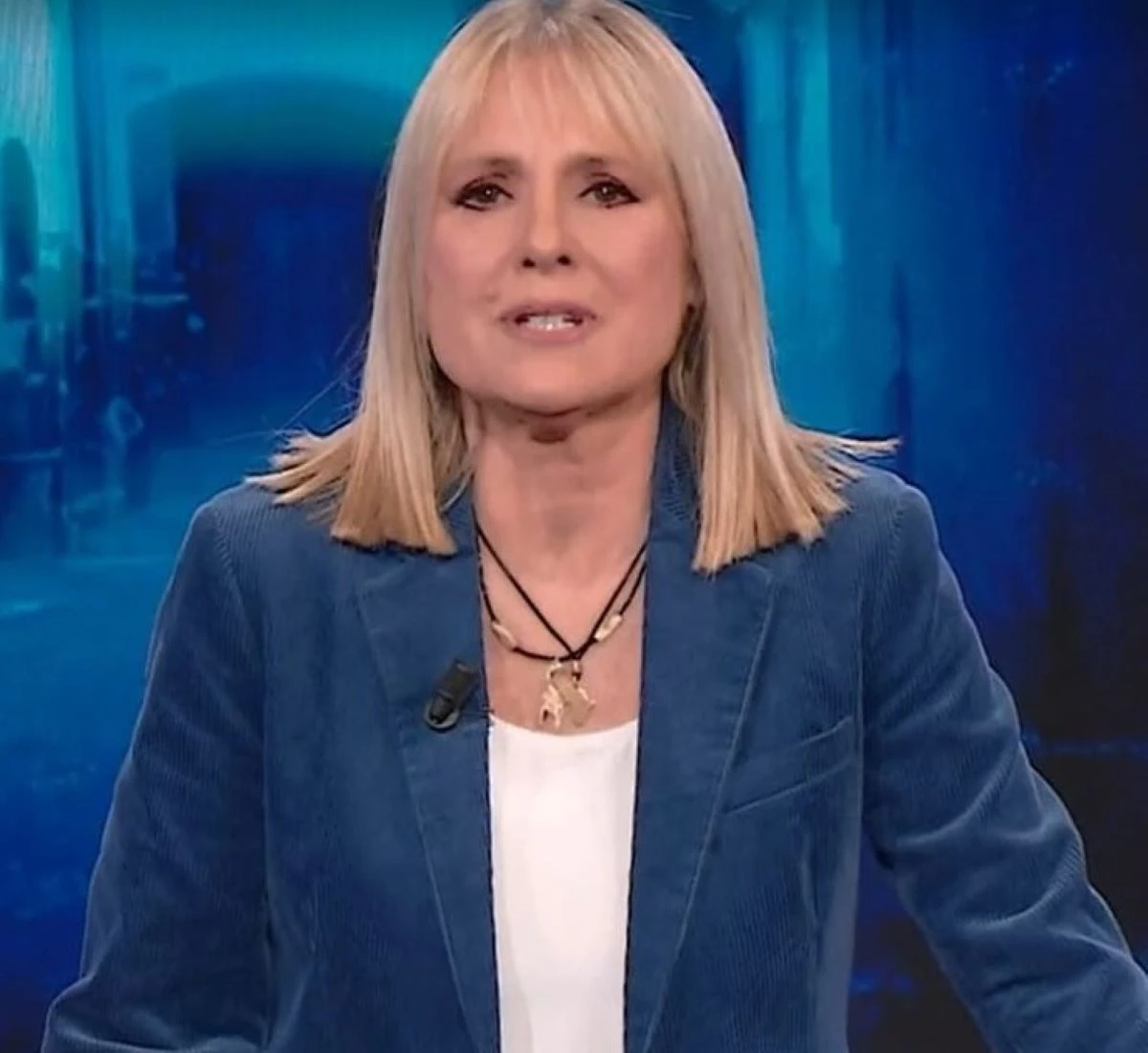 Federica Sciarelli in studio a Chi l'ha visto?