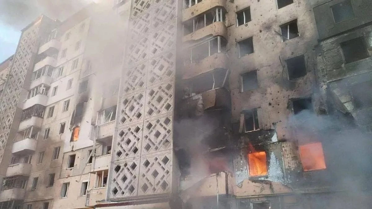 Edifici colpiti dagli attacchi missilistici in Ucraina