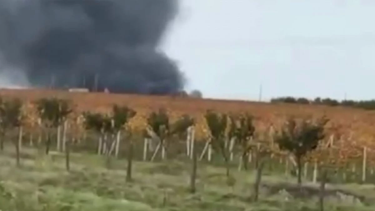 Elicottero precipitato in Dagestan, immagine dei soccorsi sul luogo dell'incidente