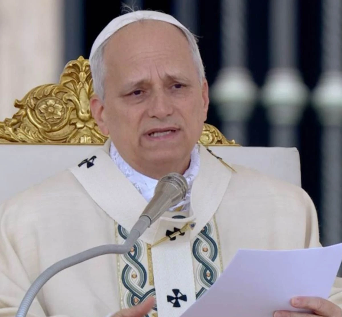 Papa Leone XIV durante una celebrazione pubblica