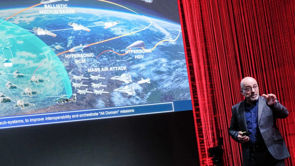 Schema illustrativo del Michelangelo Dome, sistema di difesa aerea integrata