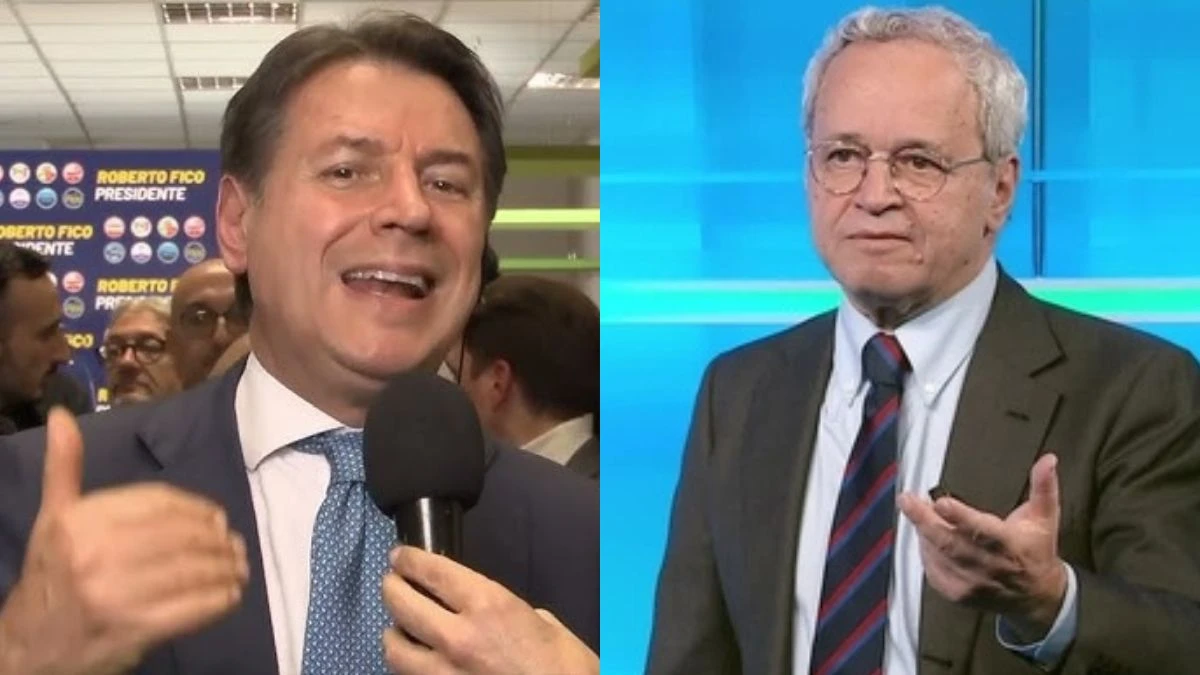 Battibecco furioso tra Conte e Mentana: caos in diretta Battibecco furioso tra Conte e Mentana: caos in diretta