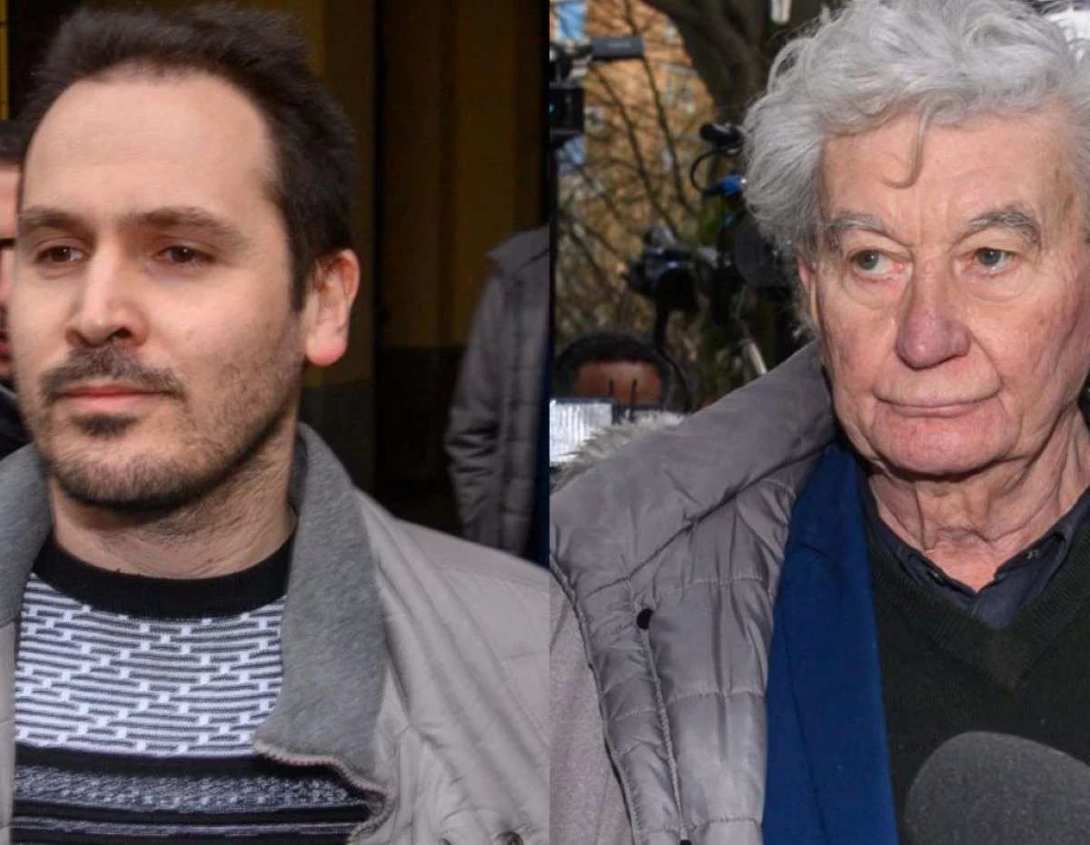 Andrea Sempio e Massimo Lovati durante una conferenza stampa