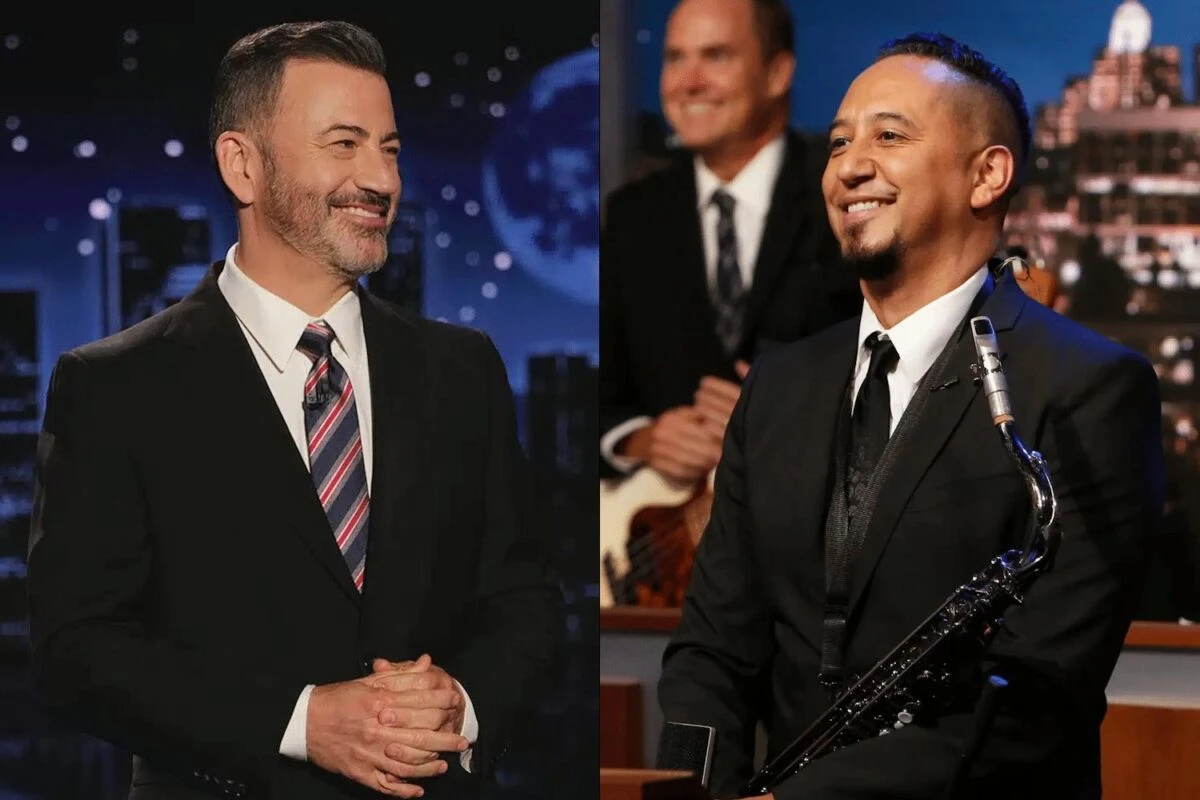 Cleto Escobedo III in un momento musicale durante Jimmy Kimmel Live!