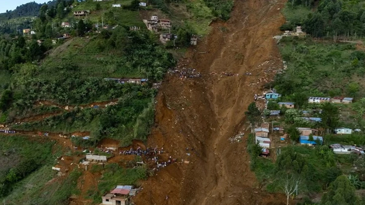 Immagine della frana avvenuta a Chesongoch, Rift Valley, Kenya